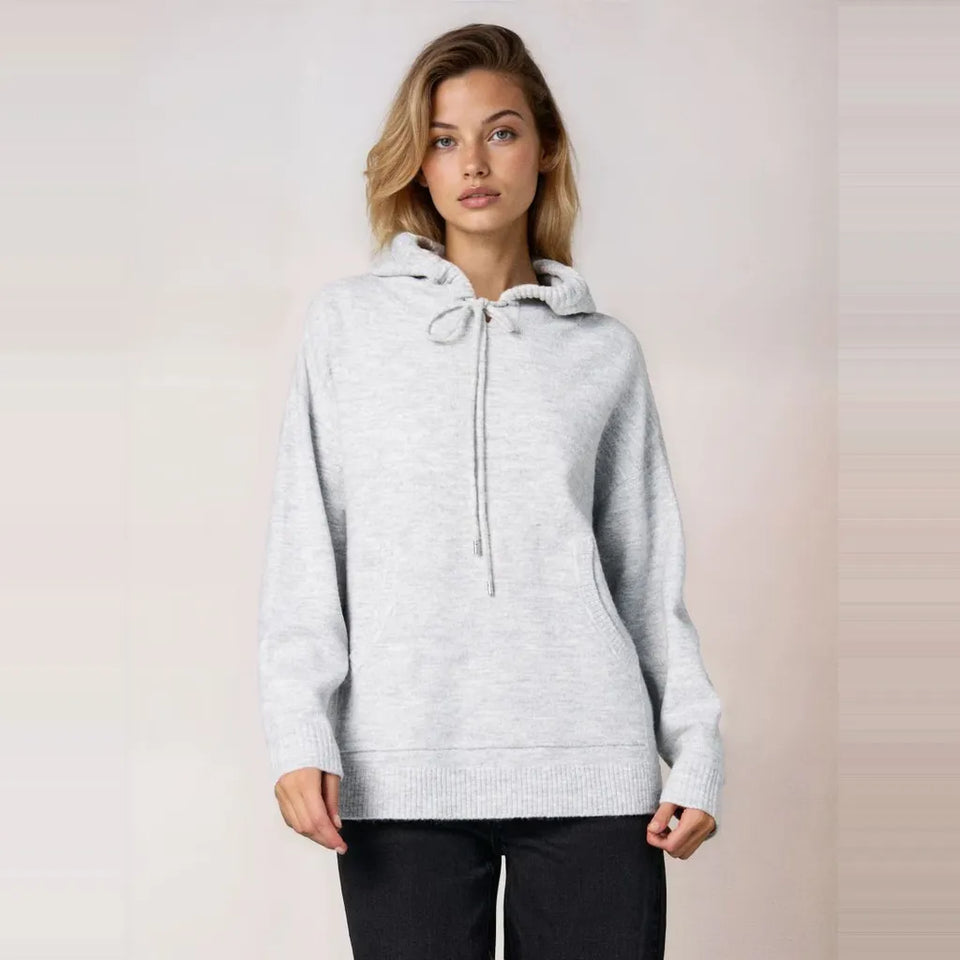 Sinsay Women's Light Grey Soft Wool Hoodie