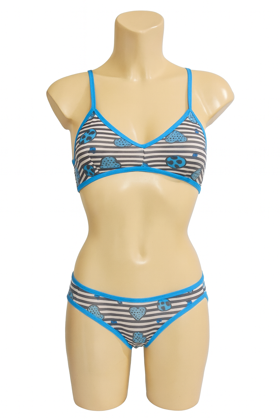 Demar Women's Blue Hearts Lingerie Set | Demar In Lebanon