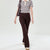 Sinsay Women's Dark Purple Wide Leg Flare Pants