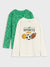 Sinsay Boy's Green /White with printed graphic Long Sleeve Blouse