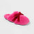 Cat & Jack Girl's Fuchsia Adler Plush Scuff Slippers