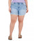 Celebrity Pink Women's Blue Trendy Plus Size Mid-Rise Cuffed Denim Shorts |Celebrity Pink In Lebanon