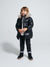 Reserved Baby Girl's Black Metallic Puffer Hooded Jacket | Reserved In Lebanon