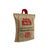 A burlap bag of Taj Indian Basmati Rice with red and white branding, including the brand logo and the text 'INDIAN BASMATI RICE'.