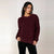 Sinsay Women's Burgundy Soft Shimer Sweater
