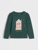 Sinsay Girl's Dark Green Long Sleeve Blouse | Sinsay In Lebanon