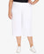 Alfred Dunner Women's White Plus Size Classic Neutrals Flat Front Split Hem Allure Clamdigger Pants | Alfred Dunner In Lebanon