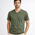 Celio Men's Olive Green Regular round neck T-shirt | Celio in Lebanon
