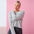 Sinsay Women's Grey Off-shoulder Wool Blend Sweater
