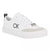 Calvin Klein Women's White Lariss Round Toe Lace-up Casual Sneakers