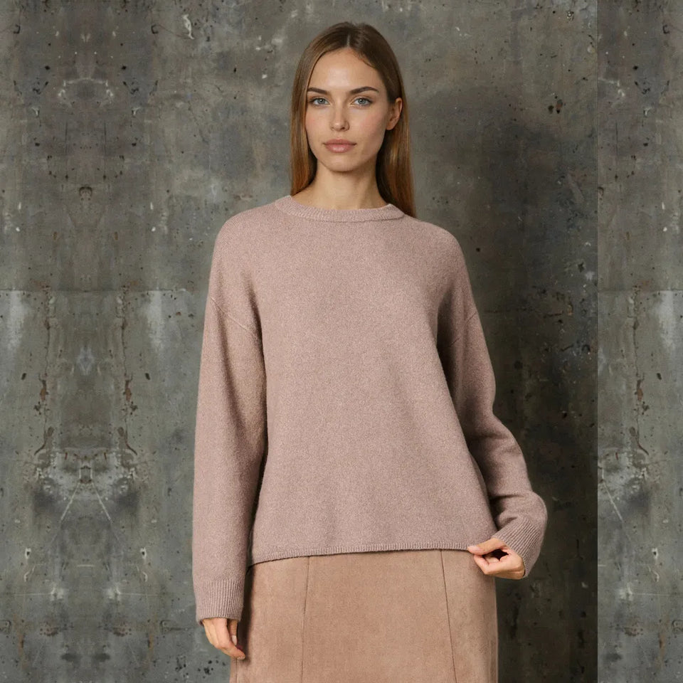 Sinsay Women's Taupe Crew Hem Neck Blouse