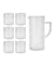 Fortessa Jupiter Beaded Glass Pitcher with 6 Double Old Fashioned Glasses Set of 7|Fortessa In Lebanon