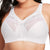Glamorise Women's White Full Figure Plus Size MagicLift Wirefree Minimizer Support Bra