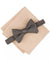 Alfaini Men's Taupe Beaver Geo-Print Bow Tie & Pocket Square Set | Alfaini In Lebanon