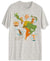 Hybrid Unisex Light Gray Printed Latin America T-Shirt |Hybrid In Lebanon
