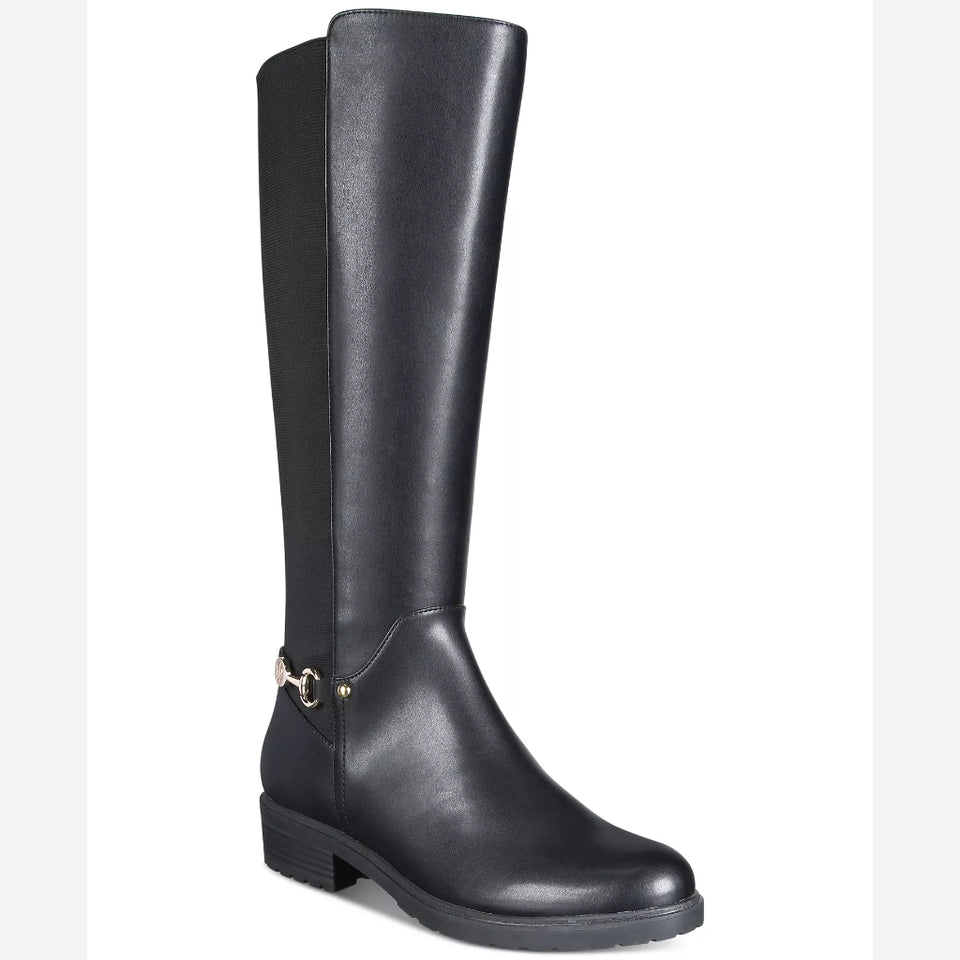 Giani Bernini Women's Black Barnibee Memory Foam Knee High Riding Boots