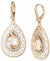 Marchesa Women's Gold Stone & Crystal Halo Filigree Pear Drop Earrings | Marchesa In Lebanon