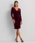 Lauren Ralph Lauren Women's Burgundy Stretch Velvet Surplice Dress | Lauren Ralph Lauren In Lebanon