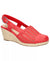 Easy Street Women's Red Taffy Buckle Slingback Espadrille Wedges Sandals | Easy Street in Lebanon