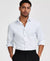 Alfani Men's White Regular-Fit Temperature Regulating Geo-Print Dress Shirt | Alfani In Lebanon