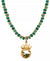 Disney Girl's Princess Tiana Gold-Tone and Green Bead Tiara Pendant Necklace | Disney In Lebanon