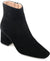 Journee Collection Women's Black Hazara Velvet Block Heel Dress Booties | Journee Collection In Lebanon