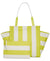 On 34th Women's Lemonlime Strp Cynthiah Extra Large Canvas Tote Bag | On 34th In Lebanon