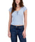 Planet Heart Women's Blue Lace-Up Seamless Waffle T-Shirt | Planet Heart In Lebanon