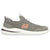 Navy blue casual shoe with brown accents on a white background