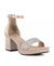 Juicy Couture Women's Nude Rhinestone Two-Piece Platform Heeled Sandals | Juicy Couture In Lebanon