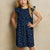 Sinsay Girl's Navy Sleeveless Ruffled Floral Dress