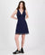 Madden Girl Women's Navy Juniors' Lace-Trim Satin Slip Mini Dress | Madden Girl In Lebanon