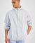 Michael Kors Men's White & Blue Striped Half-Zip Hoodie |Michael Kors In Lebanon
