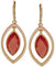 Anne Klein Women's Light Red Gold-Tone Navette Stone Orbita Earrings | Anne Klein In Lebanon