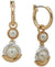 Anne Klein Women's Gold Tone Double Imitation Pear Pearl Earrings | Anne Klein In Lebanon