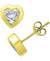 Giani Bernini Women's Gold Heart-Cut Cubic Zirconia Bezel Stud Earrings|Giani Bernini In Lebanon