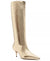 Arezzo Women's Gold Skye Low Stiletto Leather Calf Boots | Arezzo In Lebanon