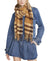 Steve Madden Women's Brown Checked Placement Plaid Scarf | Steve Madden In Lebanon