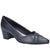 Easy Street Women's Navy Lotus Block Heels