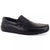 Black loafer shoe on a white background