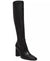 Steve Madden Women's Black Leather Block Heel High Knee Boot