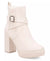 MIA Women's Off White Esther Block Heel Booties |MIA In Lebanon