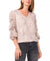 Vince Camuto Women's Beige & Gold Printed V-Neck Lantern-Sleeve Blouse | Vince Camuto In Lebanon