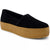 TOMS Women's Black Suede Platform Casual Shoes
