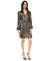 Michael Kors Women's Black & Gold Pleated Metallic Fit & Flare Dress | Michael Kors In Lebanon