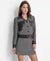Dkny Women's White & Black Faux-Leather Trim Houndstooth Skirt Set | Dkny in Lebanon