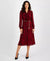 Michael Kors Women's Dark Red Belted Midi Dress | Michael Kors in Lebanon