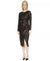 Michael Kors Women's Black Crewneck Long-Sleeve Metallic Midi Dress | Michael Kors In Lebanon