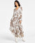 Vince Camuto Women's Multicolor Printed V-Neck Long-Sleeve Maxi Dress | Vince Camuto In Lebanon
