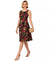 Adrianna Papell Women's Black Multi Floral Plus Size Jacquard Fit & Flare Dress|Adrianna Papell In Lebanon